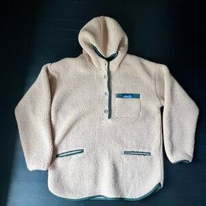 New Kavu Cream Sherpa Pullover Hoodie